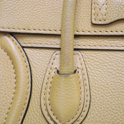 Celine Shoulder Bag Handbag Luggage Nano Yellow Ladies Leather