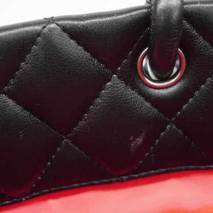 CHANEL Ligne Cambon Tote Bag Women's Leather Black