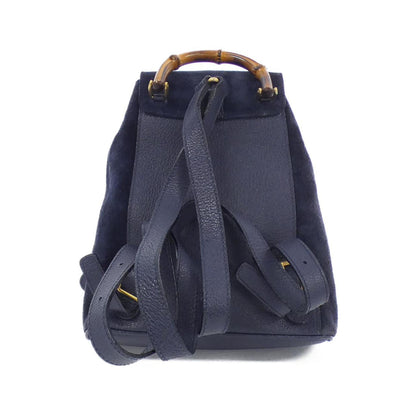 Gucci Navy Suede Leather Backpack