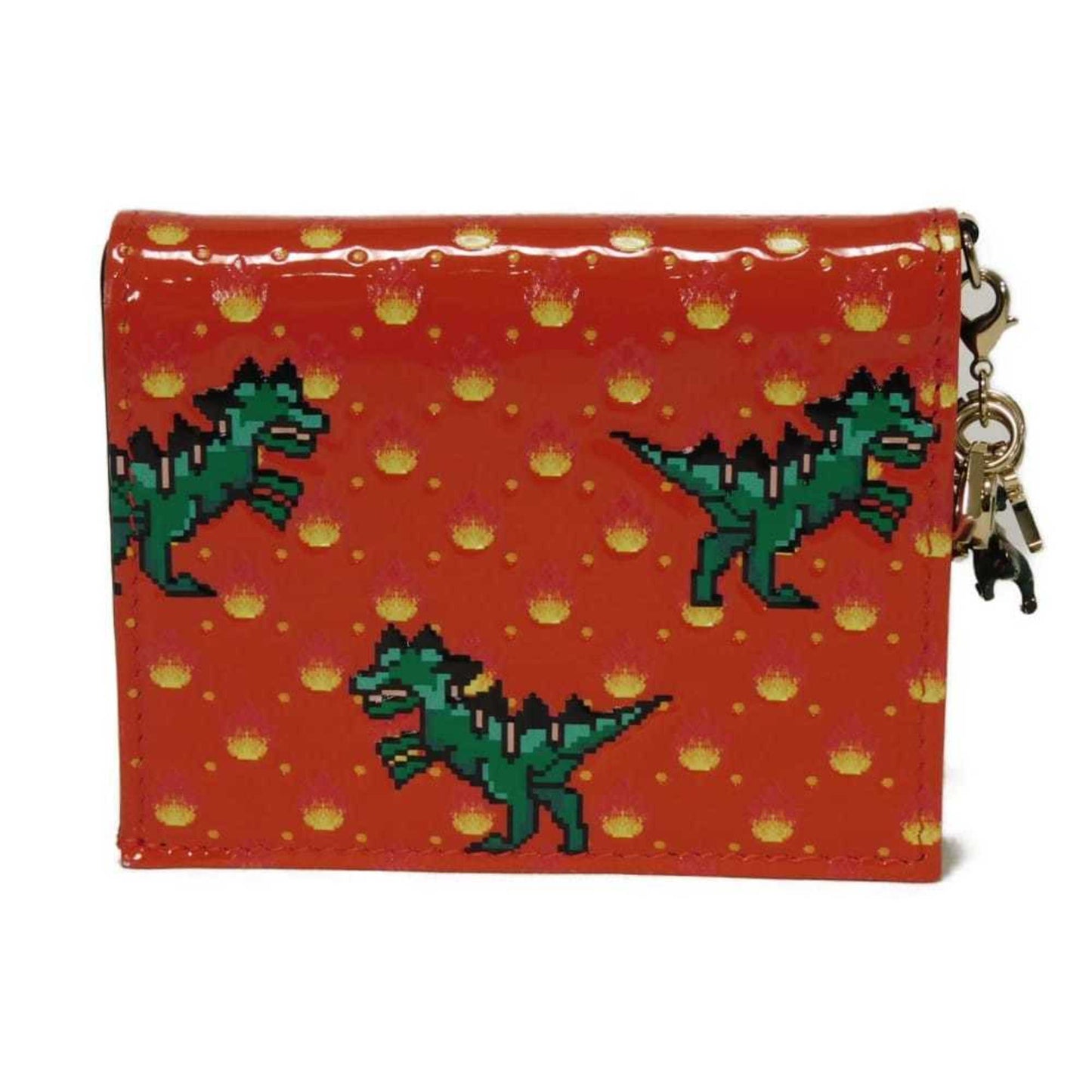 Christian Dior Orange Red Patent Leather Wallet (Bi-Fold) ()