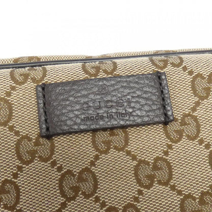 Gucci Beige Brown Gg Canvas Leather Fanny Pack
