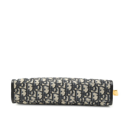 Christian Dior Navy Canvas Leather Clutch Bag ()