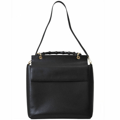 Gucci Bamboo Black Leather Handbag Shoulder Bag