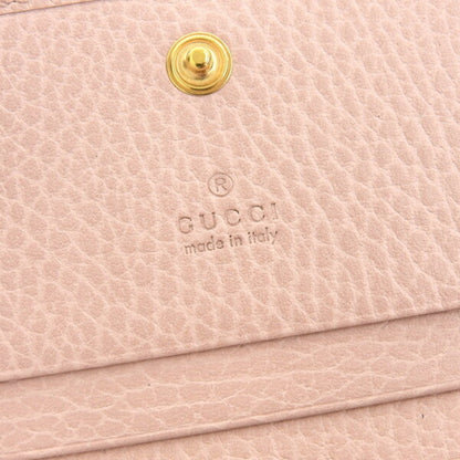 GUCCI GG Marmont Leather Bifold Wallet 456126 Pink Women's