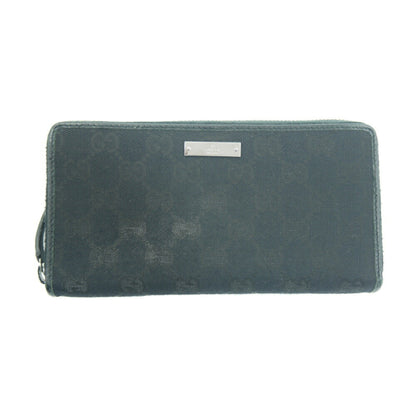 Gucci Black Canvas Leather Long Wallet (Bi-Fold) ()