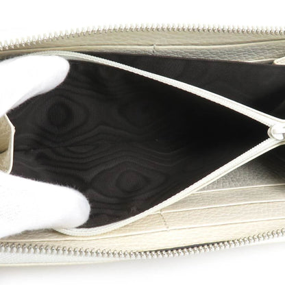 Gucci Off-White Leather Long Wallet (Bi-Fold)