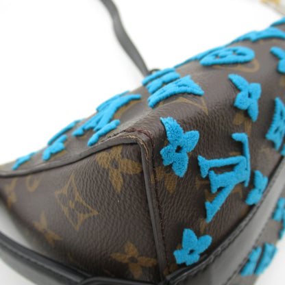 LOUIS VUITTON Triangle Messenger Brown Turquoise PVC coated canvas M45078