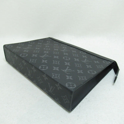 LOUIS VUITTON Pochette Voyage MM Black Monogram eclipse PVC coated canvas M61692