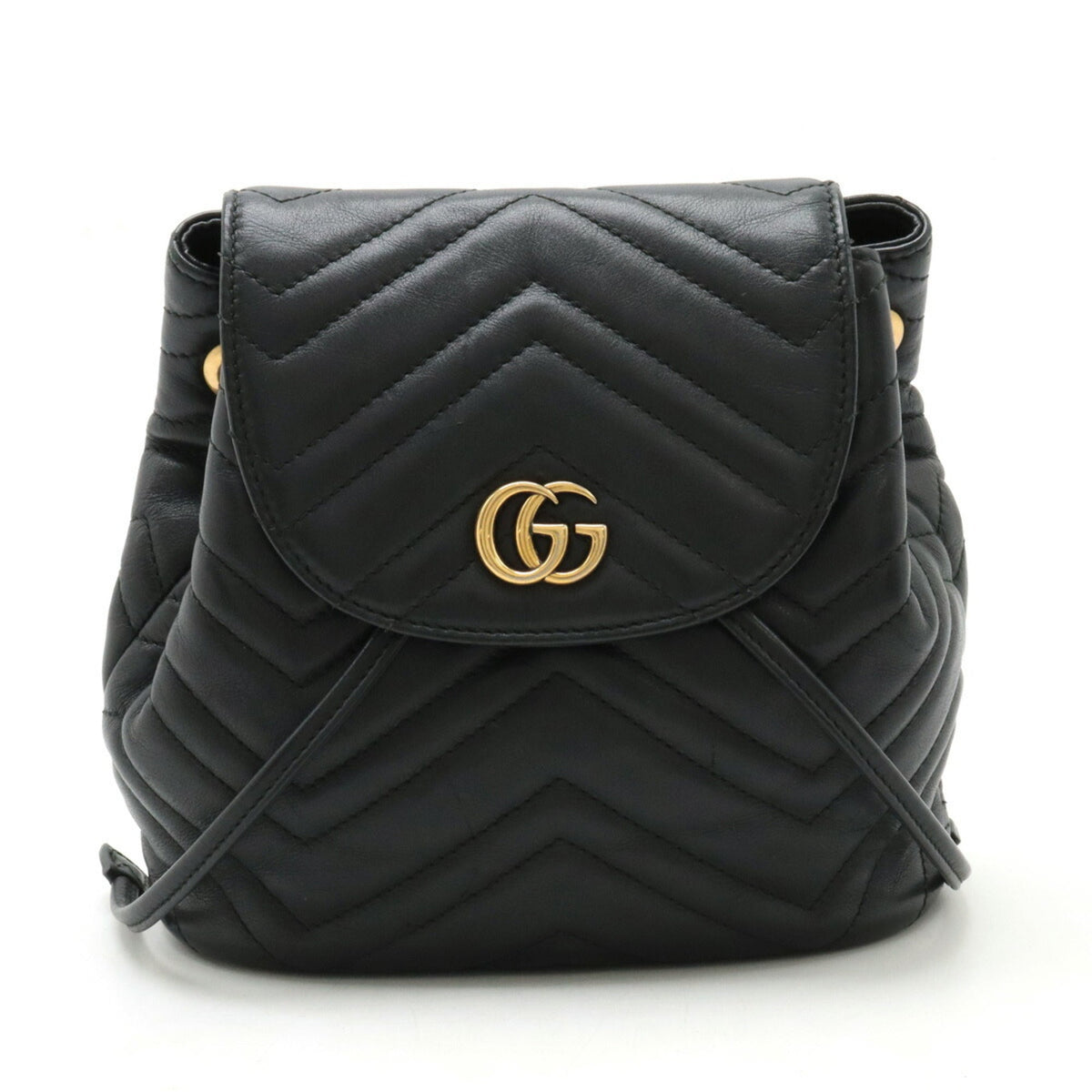 Gucci Gg Marmont Black Leather Backpack