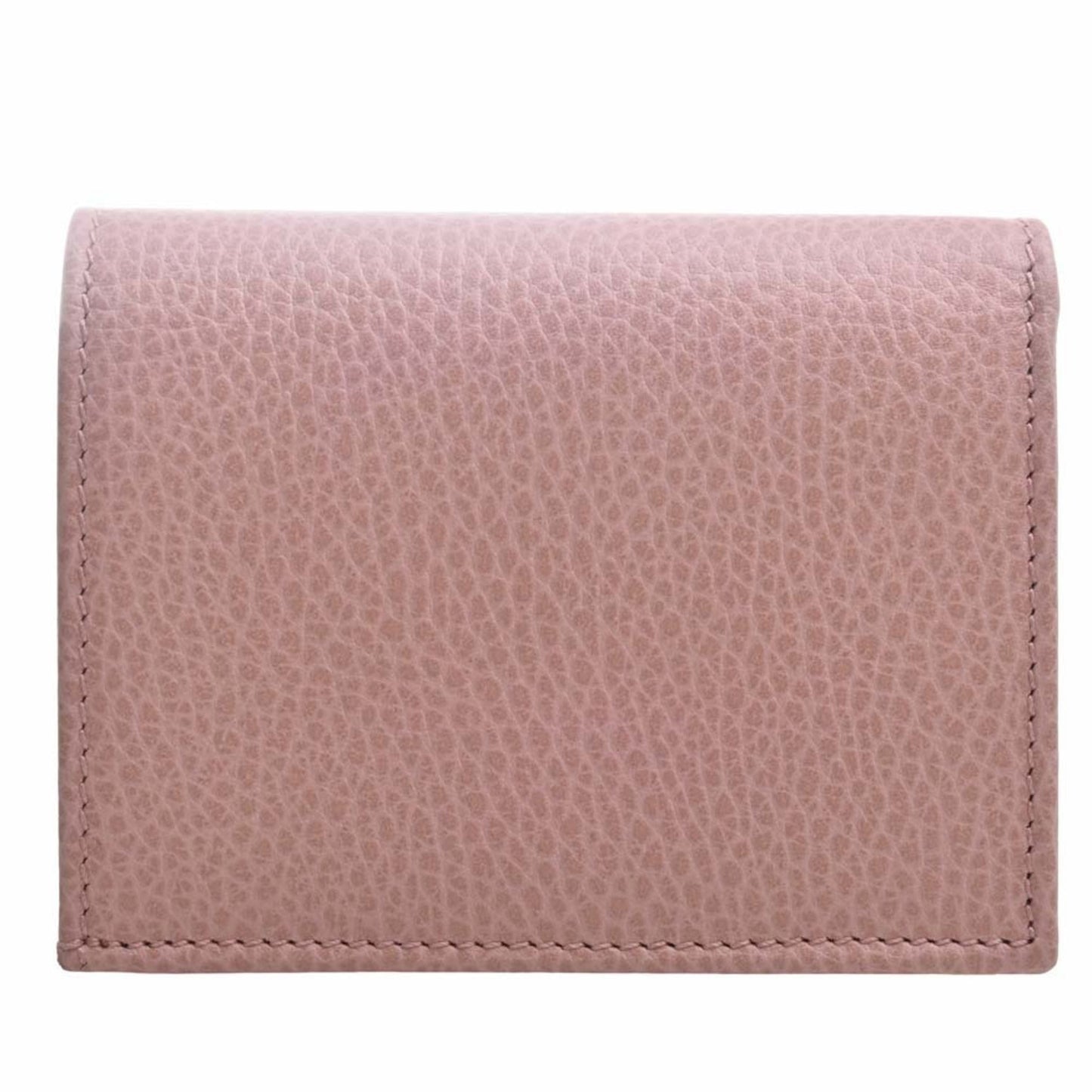 GUCCI GG Marmont Leather Bifold Wallet 456126 Pink Women's