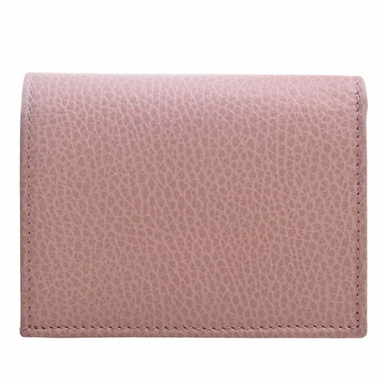 GUCCI GG Marmont Leather Bifold Wallet 456126 Pink Women's