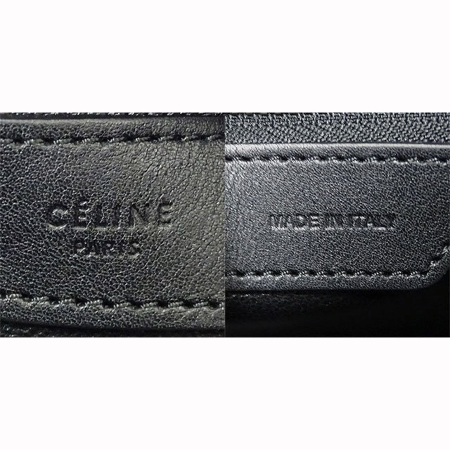 Celine Bag Ladies Handbag Luggage Micro Shopper Leather Gray Black Multi Blue