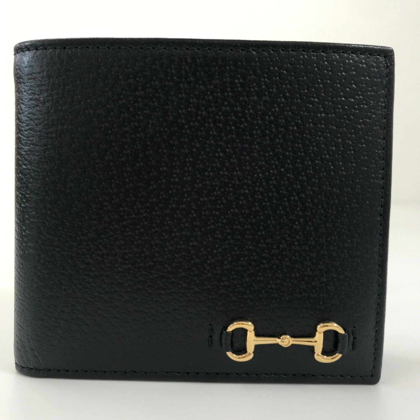 Gucci Folio Wallet with Horsebit Coin 700464 Leather Black Men's Gucci