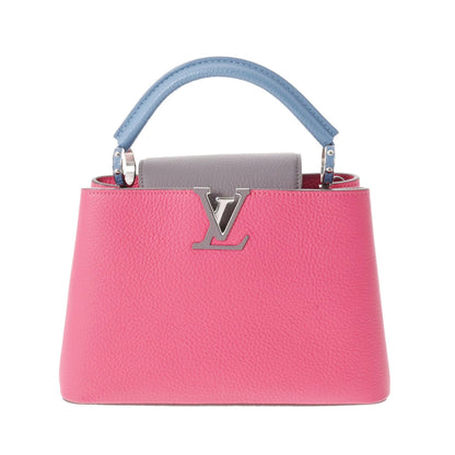 LOUIS VUITTON Capucines BB Fuchsia Ciel M52990 Ladies Canvas Leather Handbag