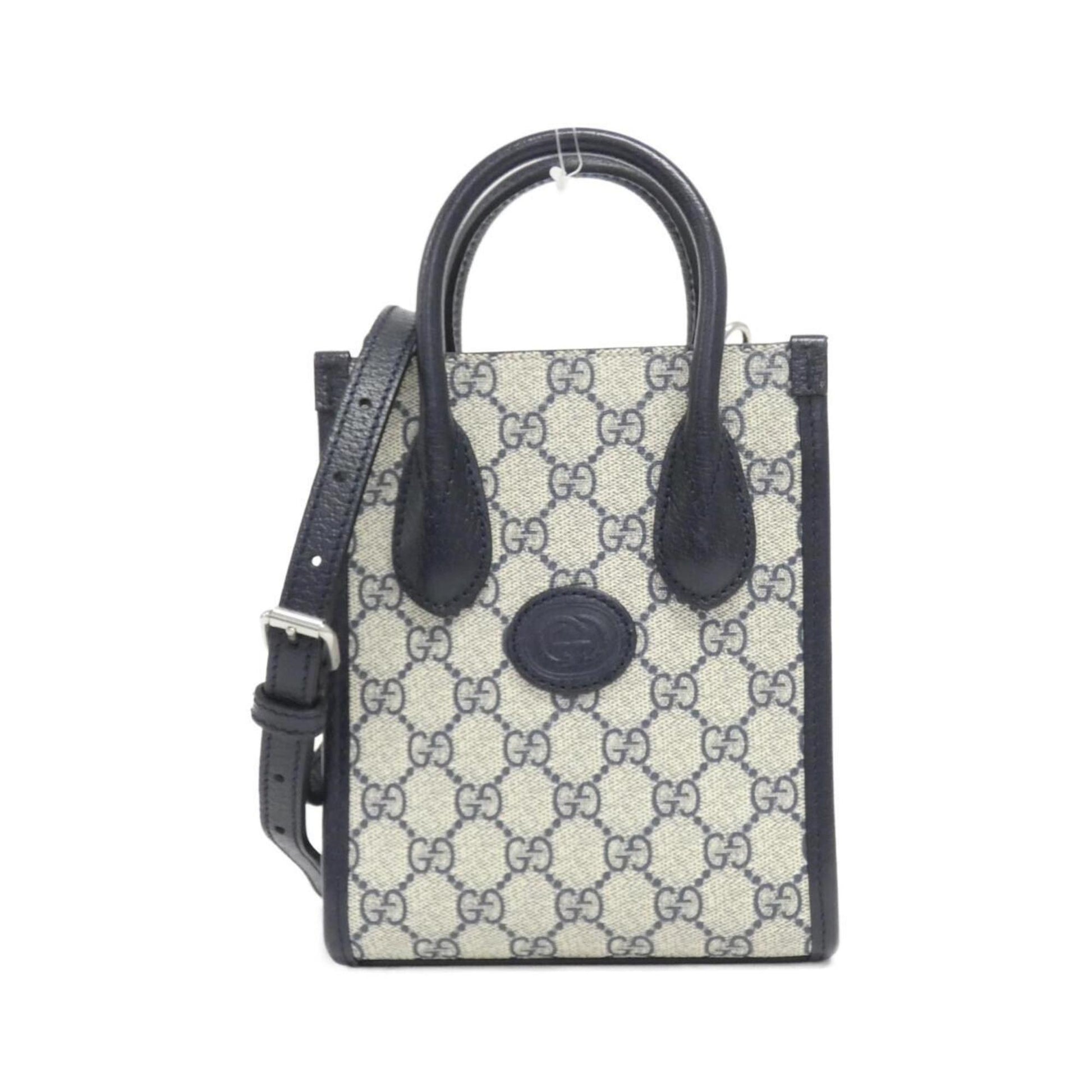 Gucci Beige Blue Gg Supreme Handbag ()