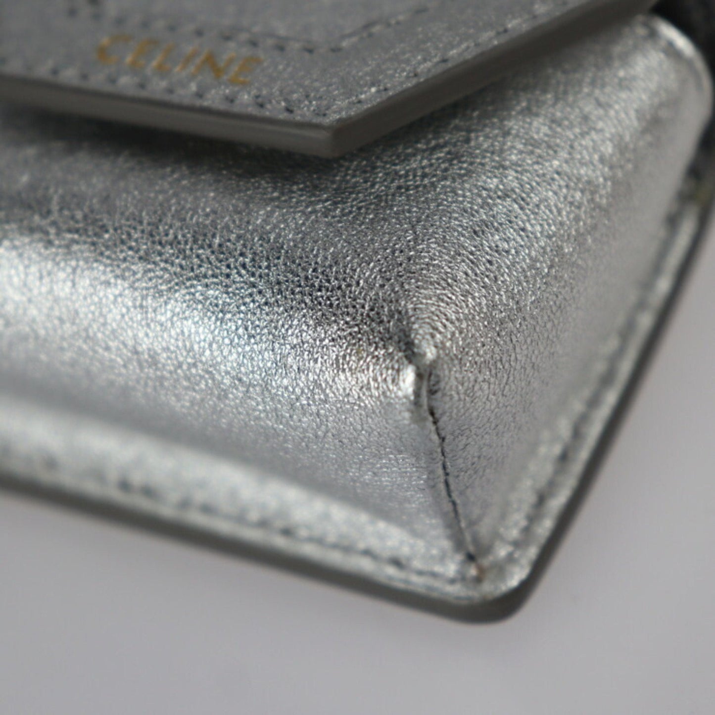 Celine Envelop Airpods Keyring Envelope key ring holder 1GH403DPS.36AG lambskin silver gold metal fittings earphone case