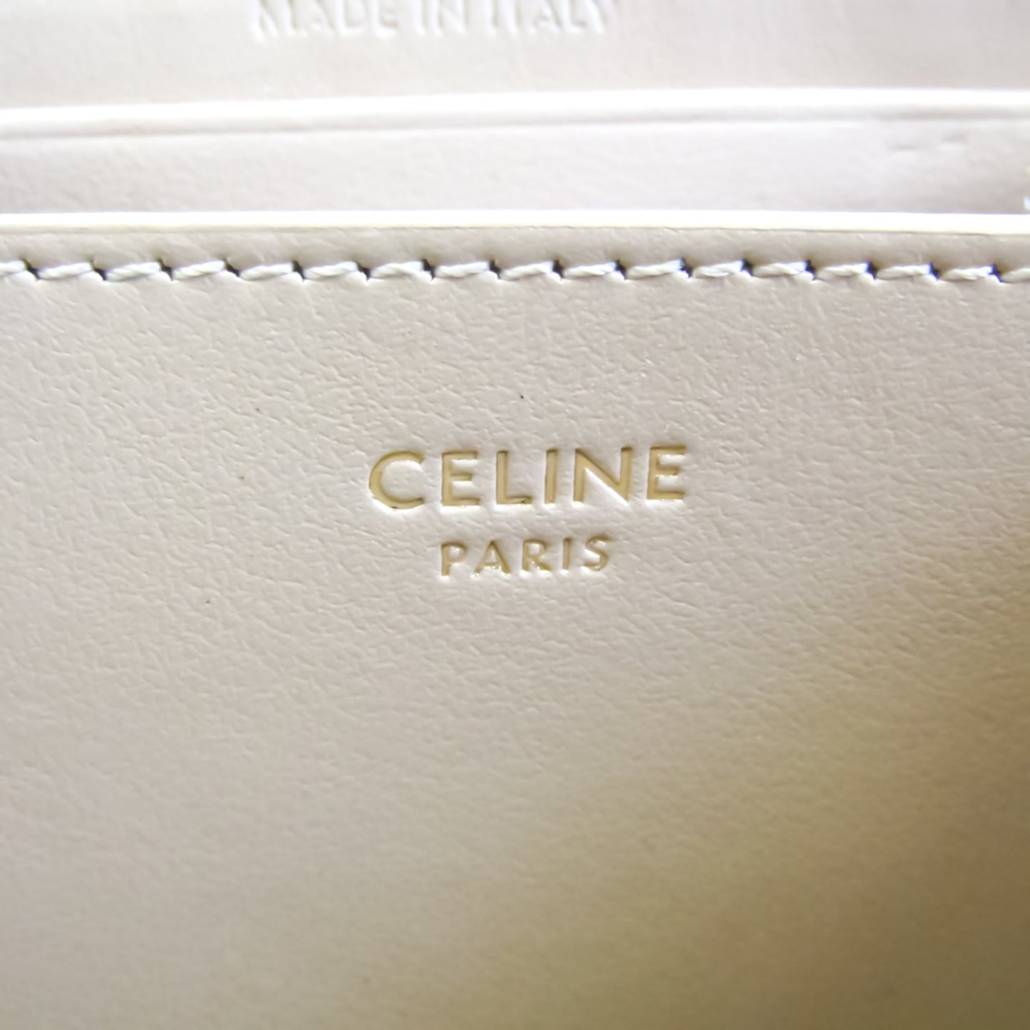 Celine Quilting Women's Leather Coin Purse/coin Case Beige