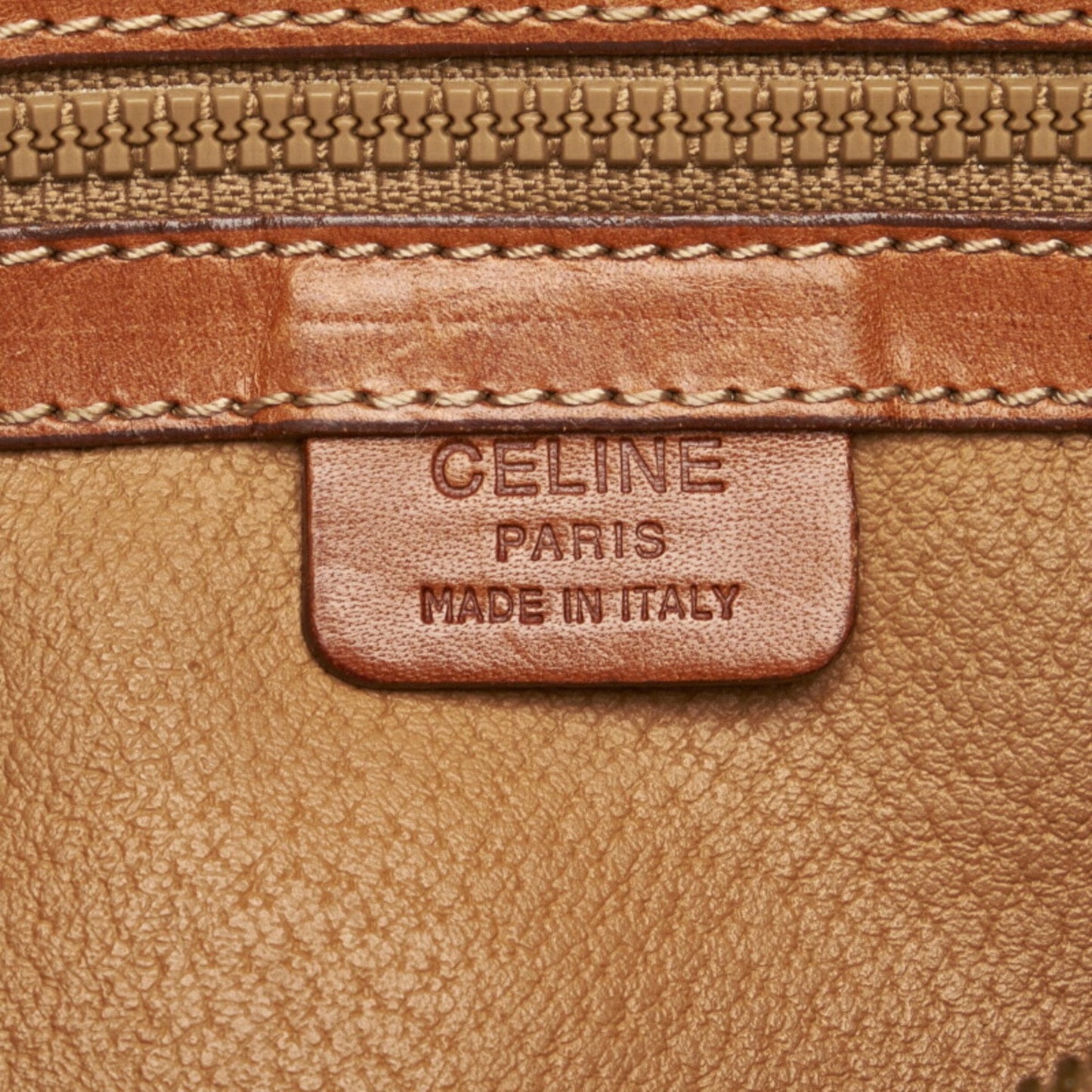 Celine Macadam Handbag MC96 Brown PVC Leather Ladies