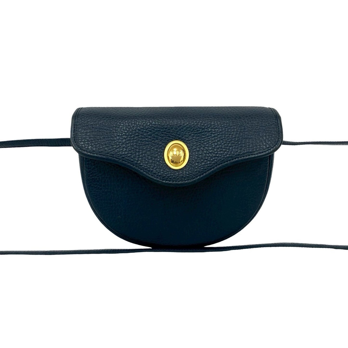 Christian Dior Navy Leather Pochette Shoulder Bag ()
