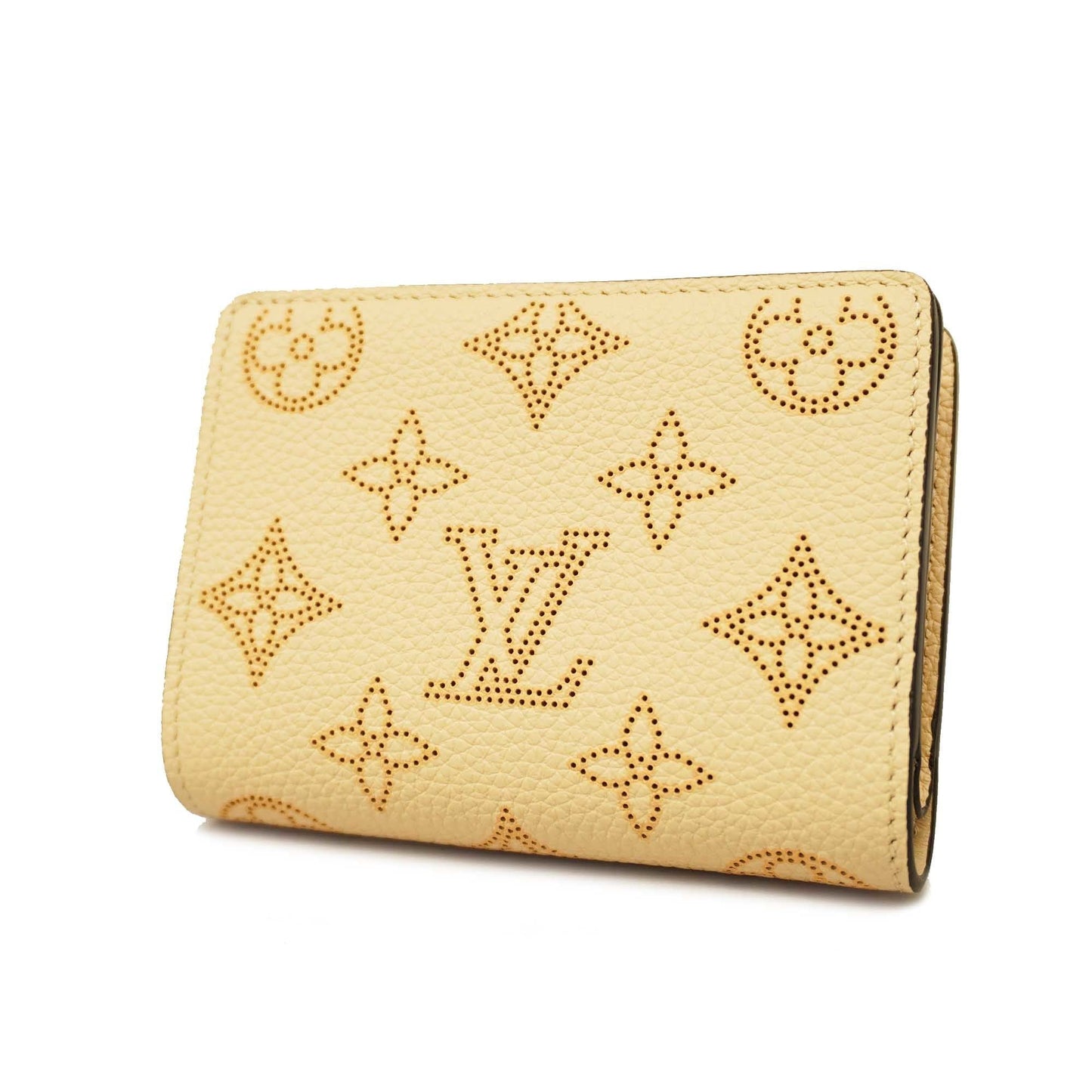 Louis VuittonAuth  Mahina Portefeuille Claire M82351 Wallet [bi-fold] Beige