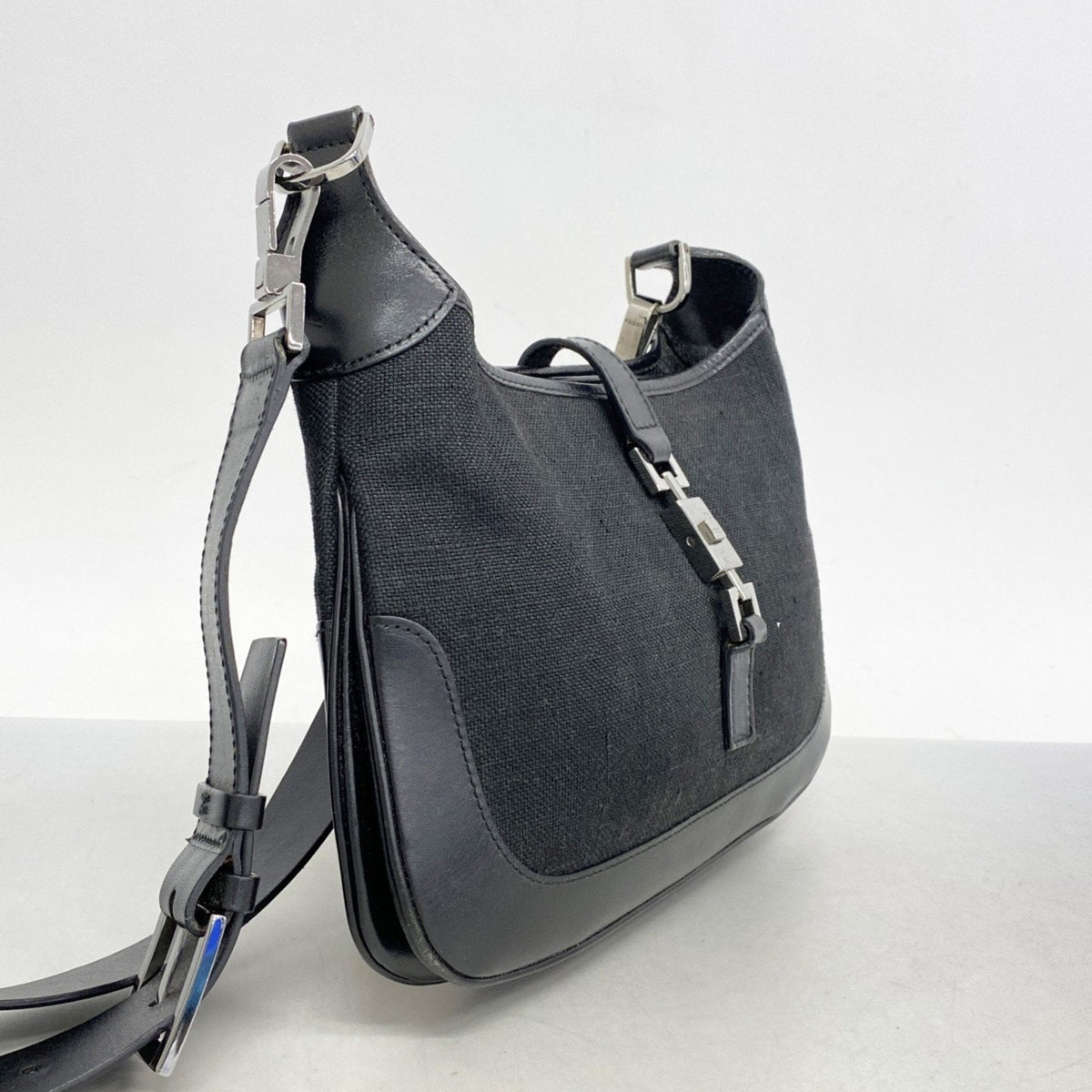 Gucci Black Canvas Shoulder Bag