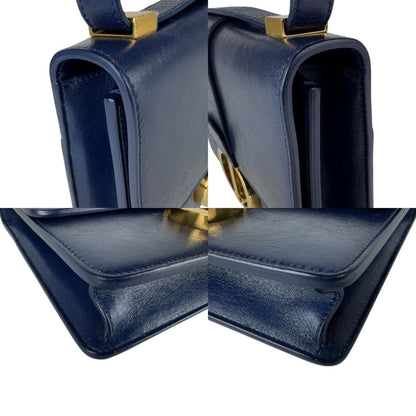 Christian Dior Navy Leather Shoulder Bag ()