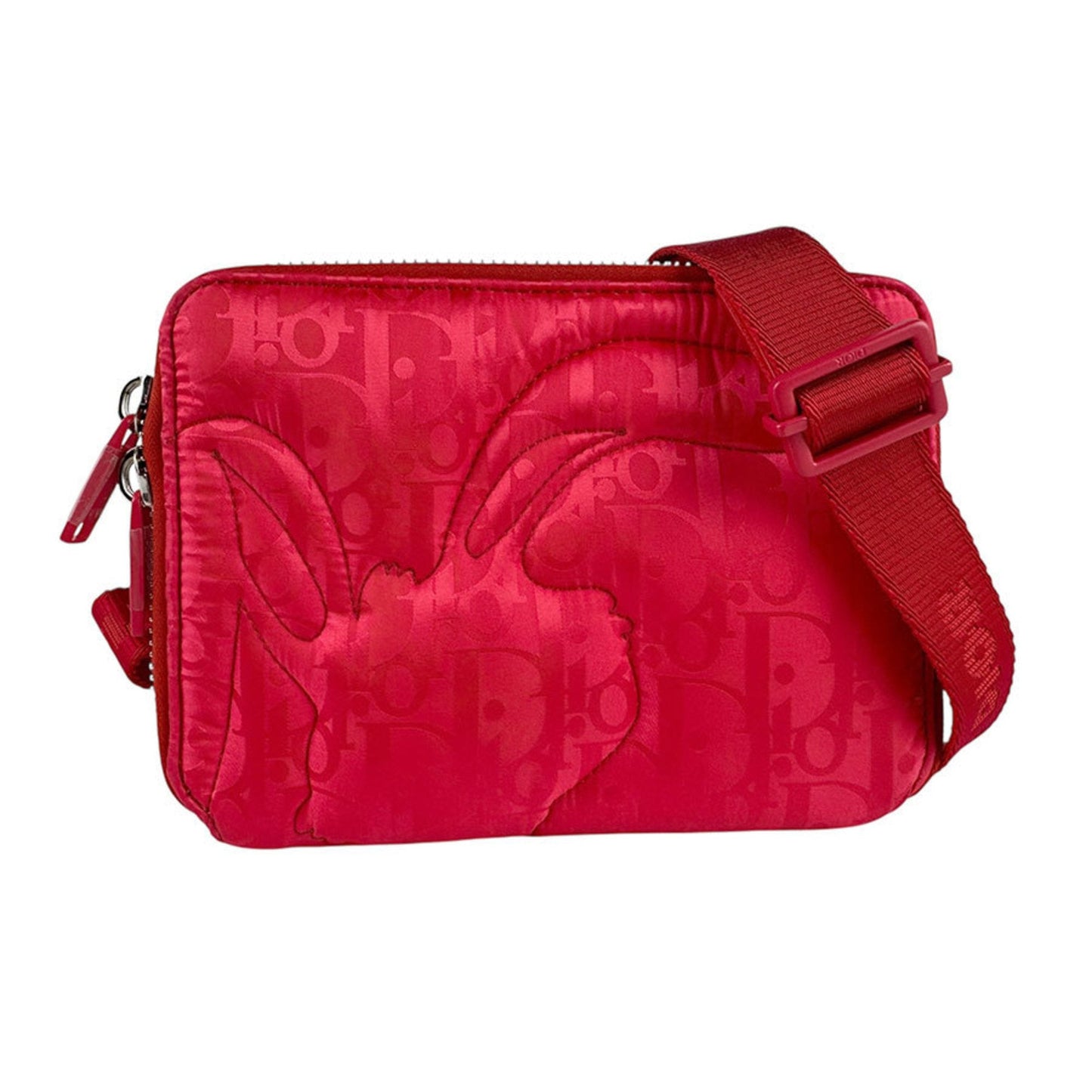 Christian Dior Red Color Nylon Shoulder Bag ()