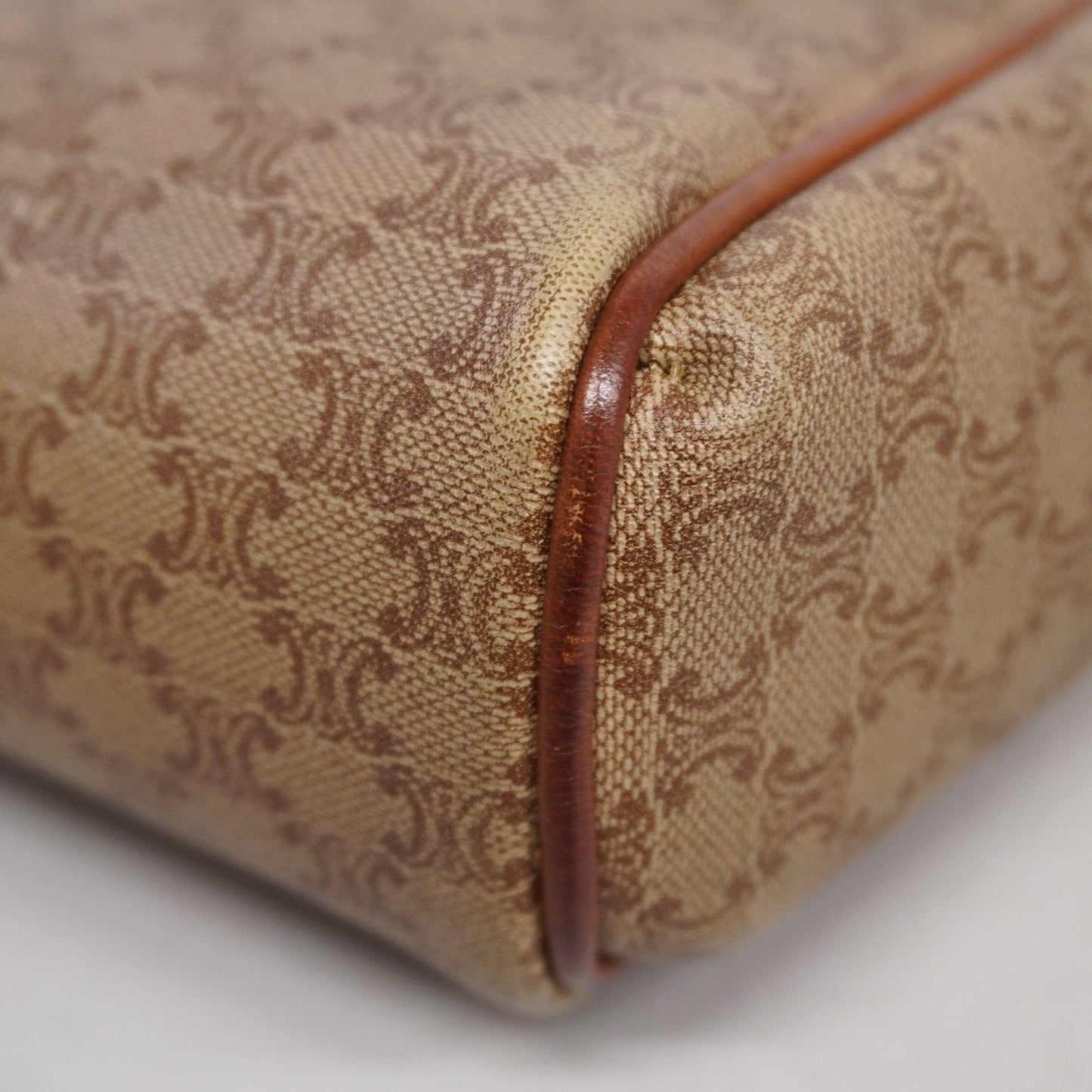 Celine  Macadam Shoulder Bag Women's PVC,Leather Beige
