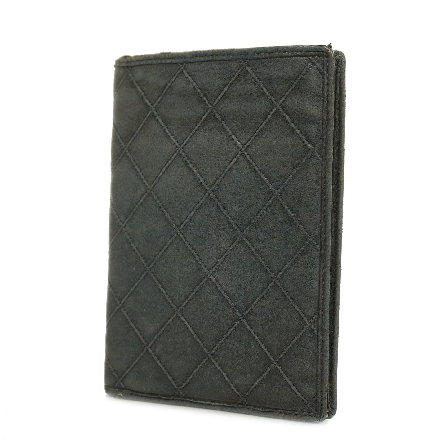 ChanelAuth  Bicolor Bi-fold Wallet Women's Lambskin Black