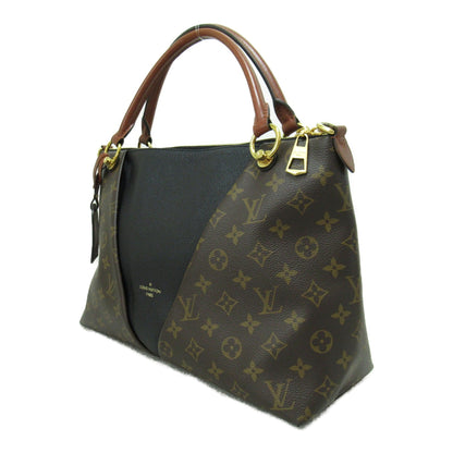 Louis Vuitton V Tote MM Shoulder Bag Brown Black Monogram PVC coated canvas M43948