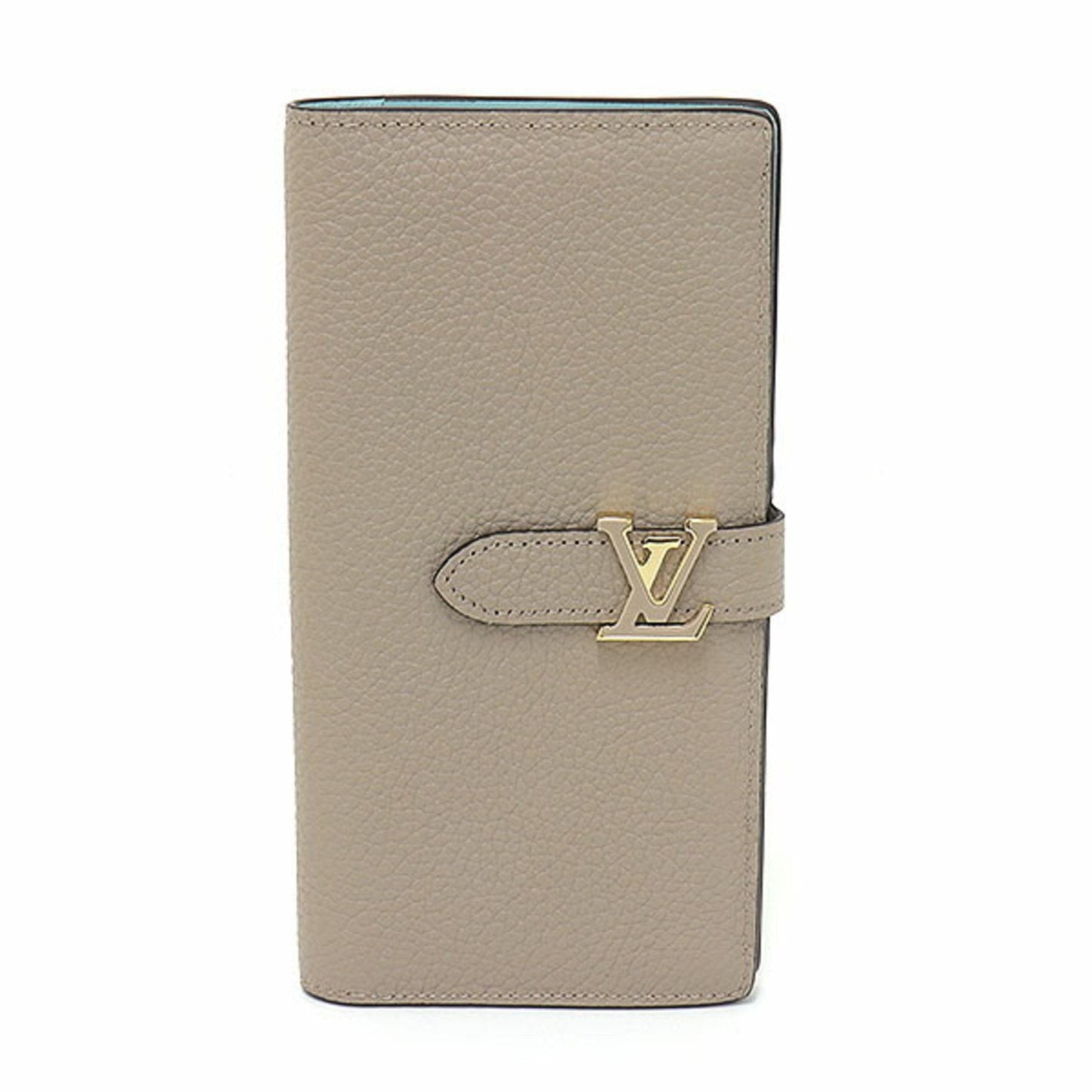 LOUIS VUITTON LV Vertical Wallet Taurillon Leather Galle M81367 Long Beige Capucine