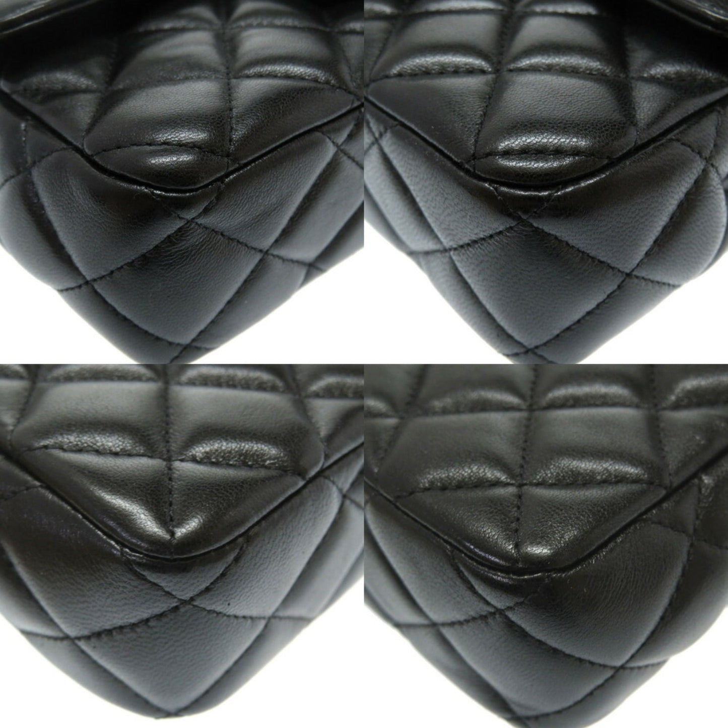 Chanel Around The World Evening Matrasse Lambskin Black Earth 18s Gun Metallic Metal Fittings Handbag Coco Mark Turn Lock