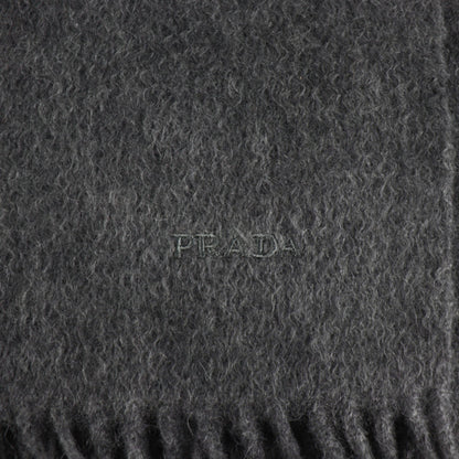 Prada muffler USC182 cashmere 50% wool ARDESIA gray system with tag