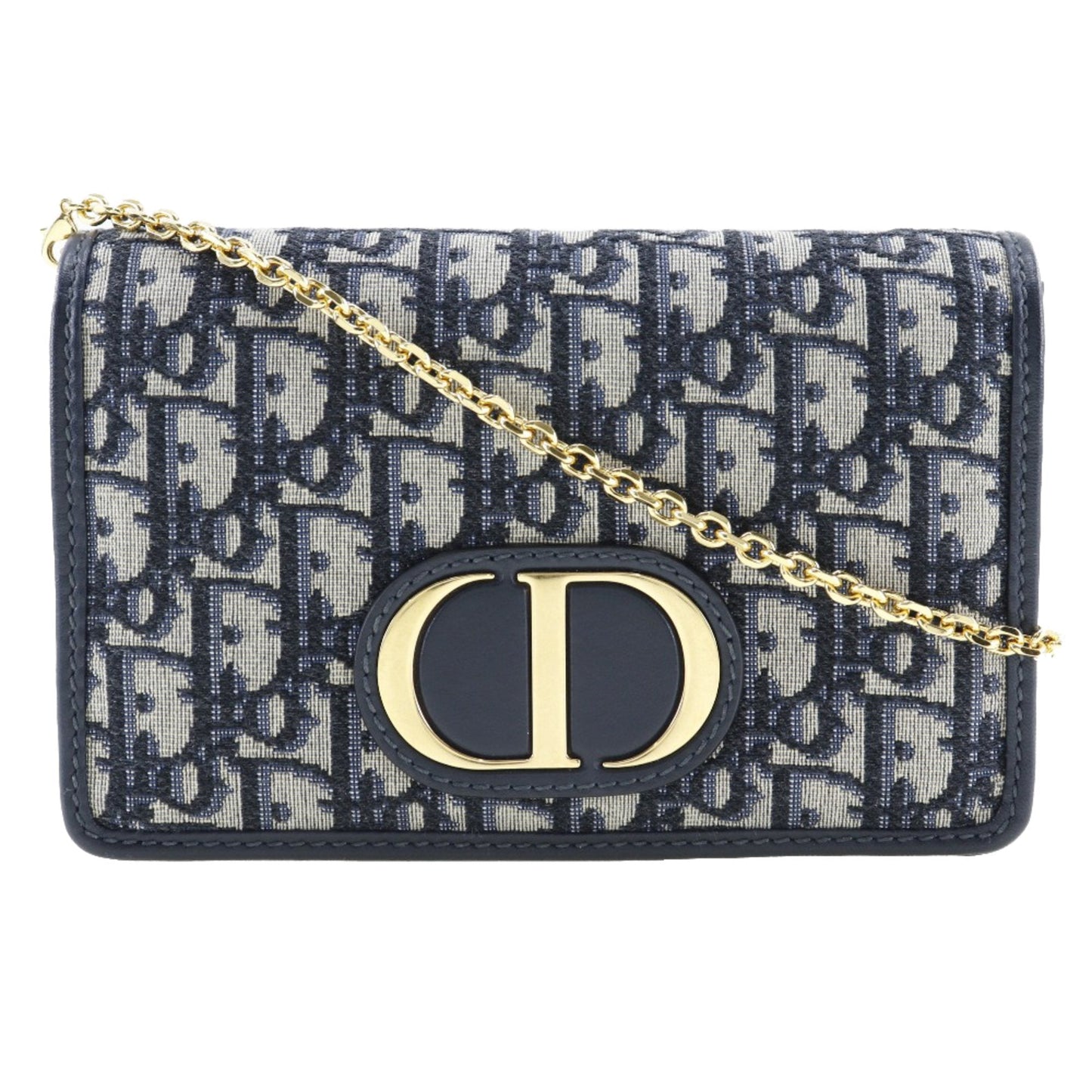 Christian Dior Navy Canvas Leather Shoulder Bag ()