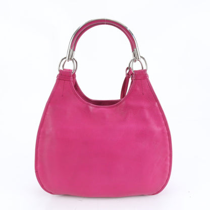Christian Dior Pink Leather Handbag Shoulder Bag Tote Bag ()