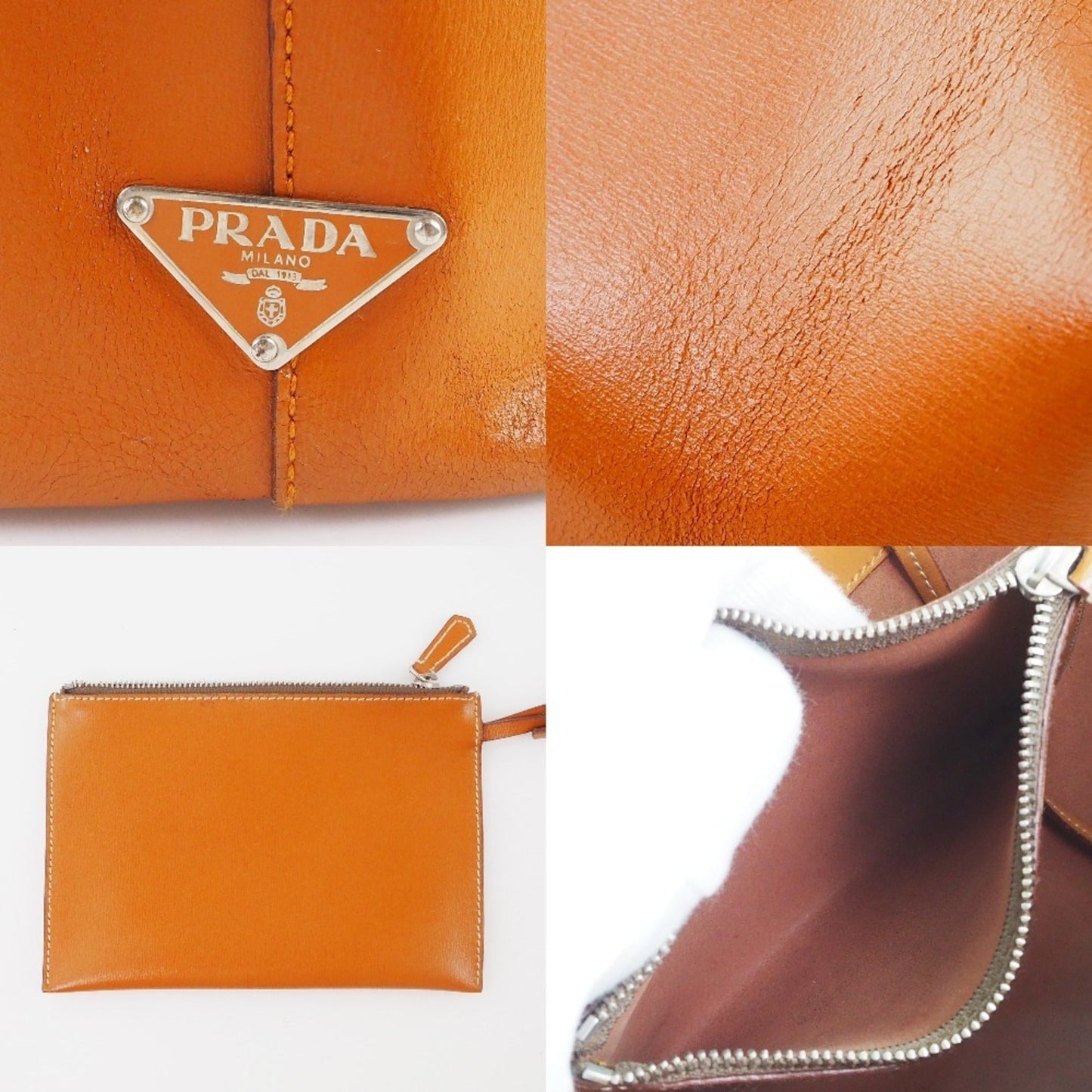 Prada BR0758 Calf Brown Women's Tote Bag