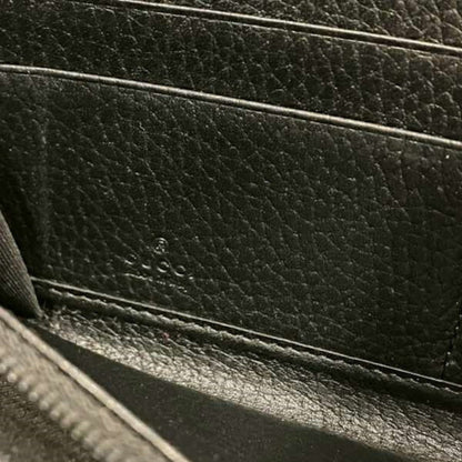 Gucci Black Leather Long Wallet (Bi-Fold)