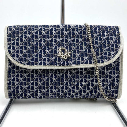 Christian Dior Navy Canvas Shoulder Bag ()