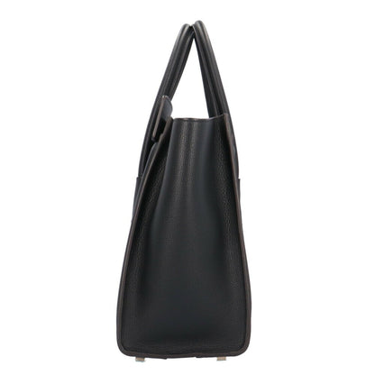 Celine Micro Shopper Luggage Handbag Leather Black Women's