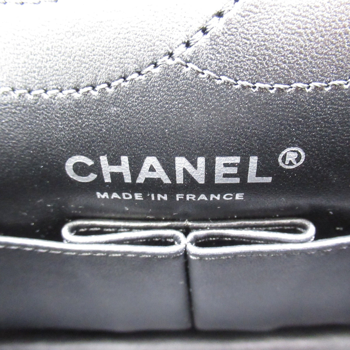 CHANEL 2.55ChainShoulder Bag Black leather