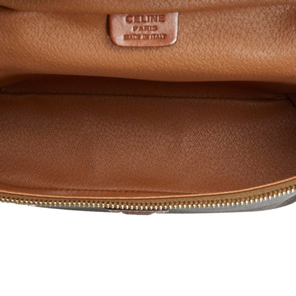 Celine Macadam Handbag Vanity Bag M95 Brown PVC Leather Ladies
