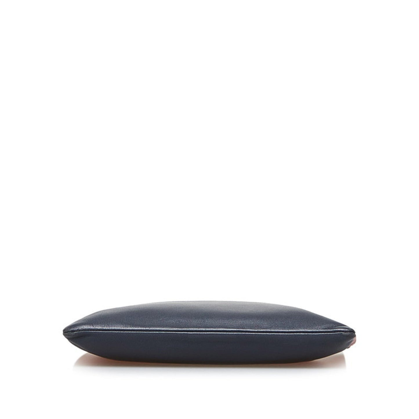 Celine Bicolor Pouch Clutch Bag Red Navy Leather Ladies