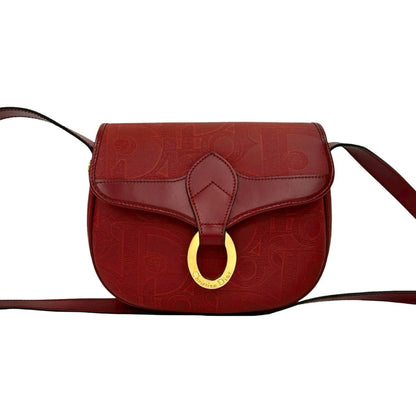 Christian Dior Red Color Leather Pvc Pochette Shoulder Bag ()