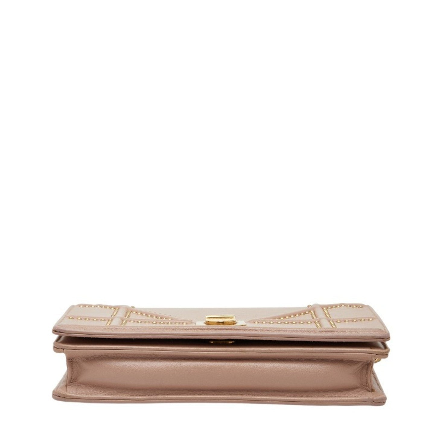 Christian Dior Pink Beige Leather Shoulder Bag ()