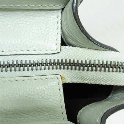 Celine luggage micro handbag Green cream green leather