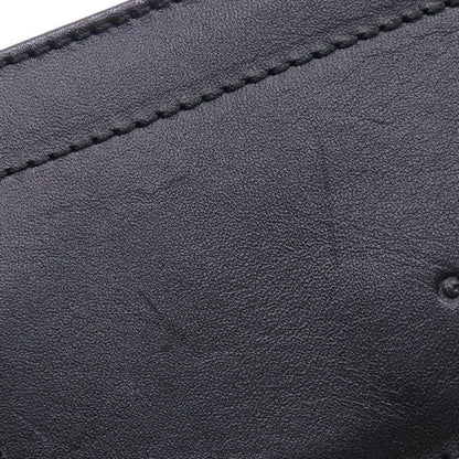 GUCCI Body Bag Black GG Canvas Leather 28556 Waist Pouch Women's Men's