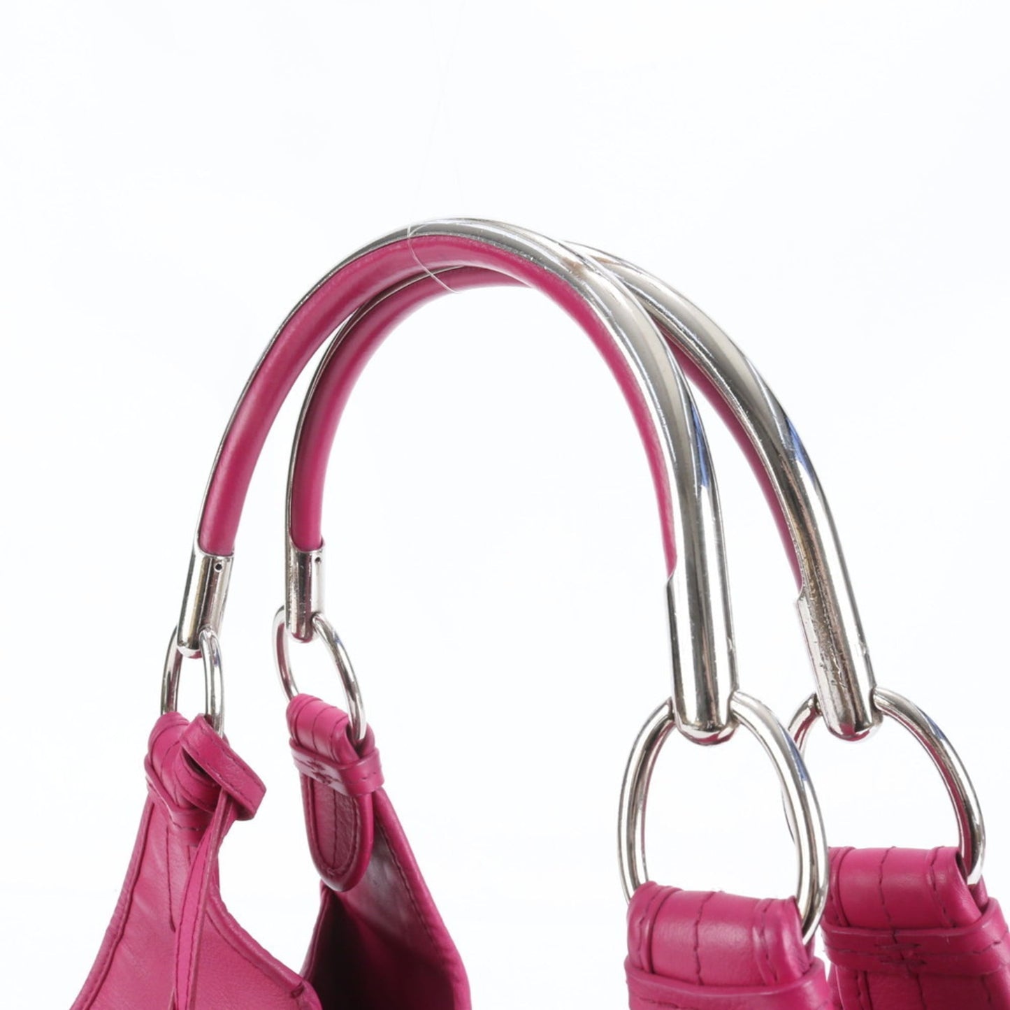 Christian Dior Pink Leather Handbag Shoulder Bag Tote Bag ()