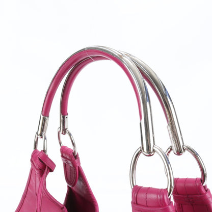 Christian Dior Pink Leather Handbag Shoulder Bag Tote Bag ()