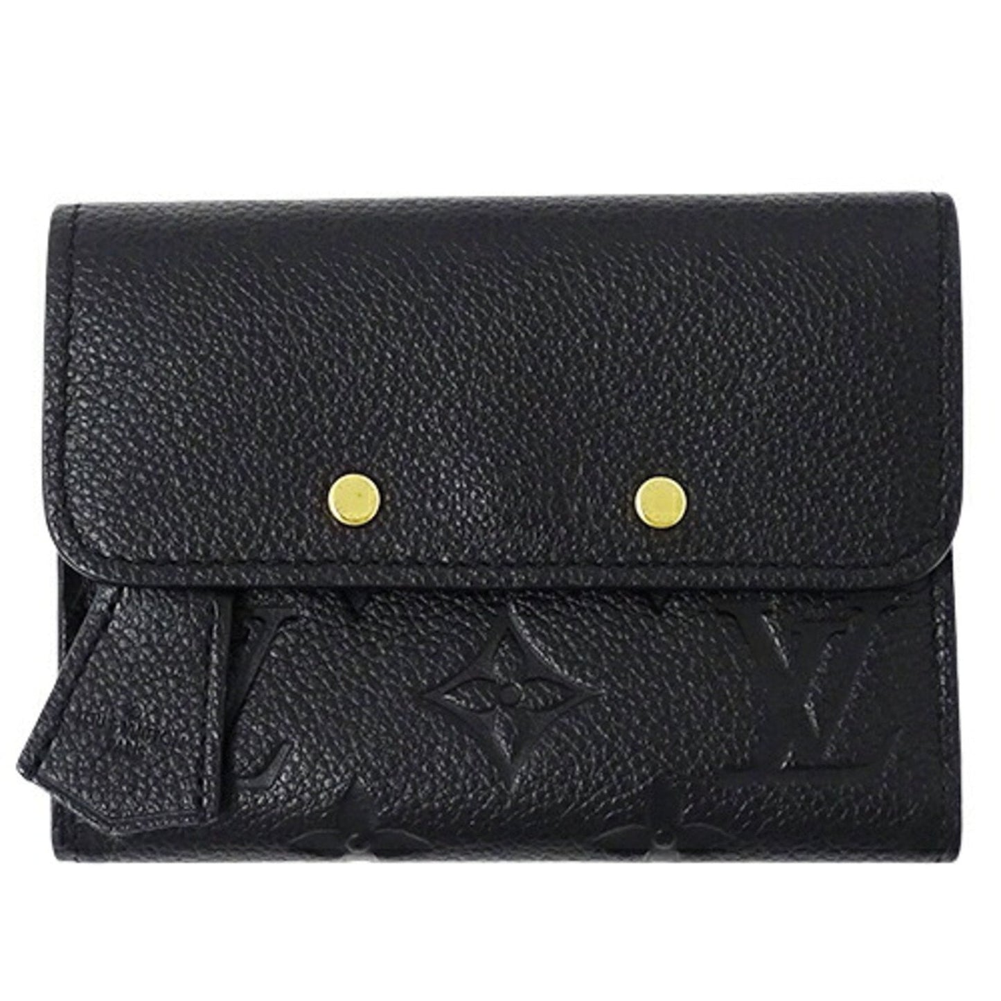 LOUIS VUITTON Wallet Monogram Empreinte Women's Trifold Portefeuille Pont Neuf Noir M62184 Black