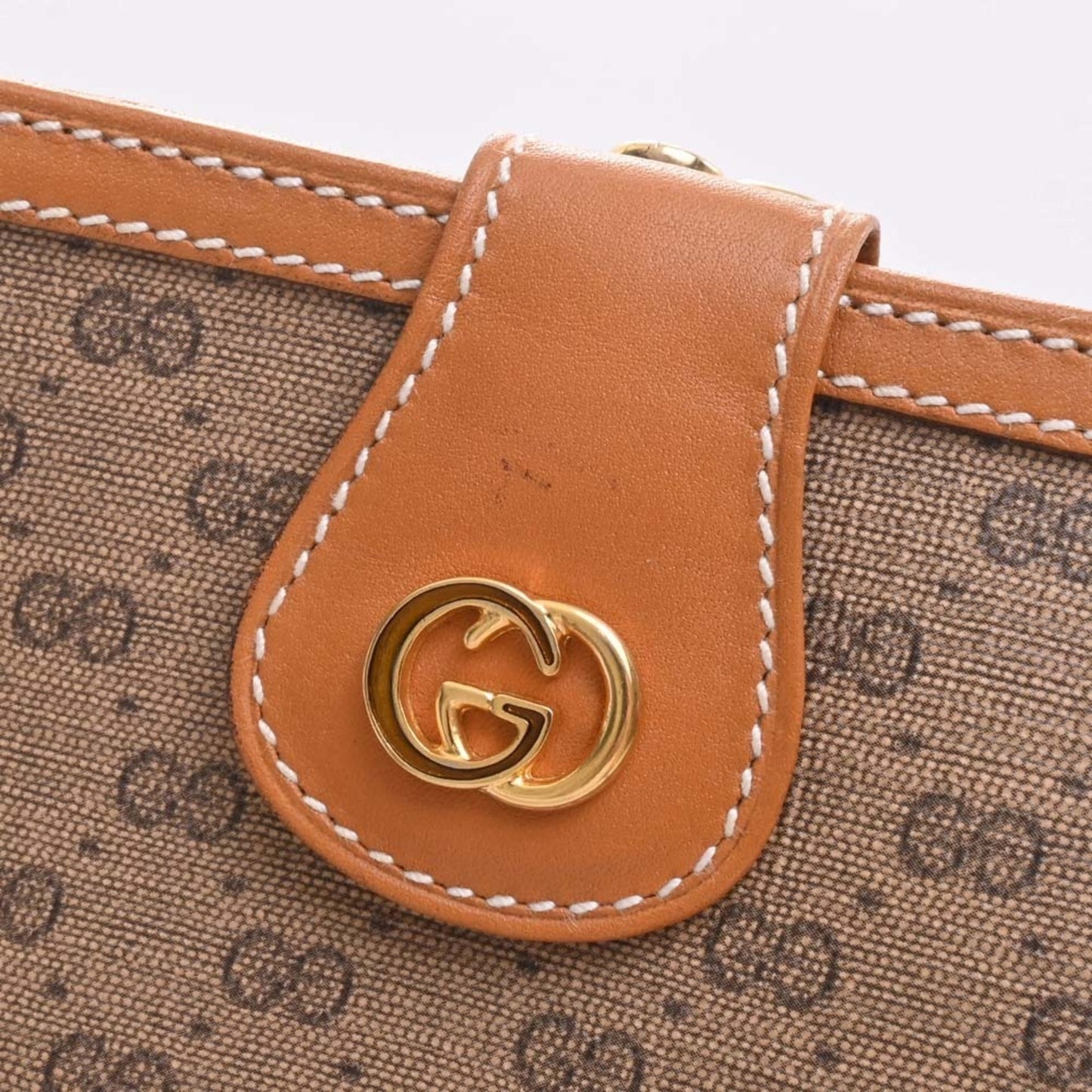 GUCCI Micro GG Old Bifold Wallet 035 904 0268 Beige Ladies